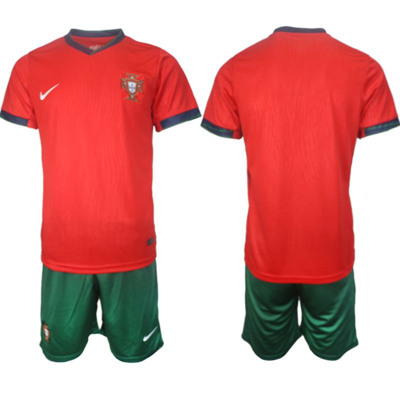 Men 2024-2025 Season Portugal home red blank Soccer Jersey